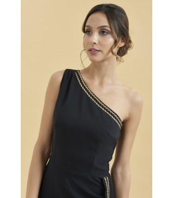 Pretty Dress Company Cybele One Shoulder Black Pencil Dress